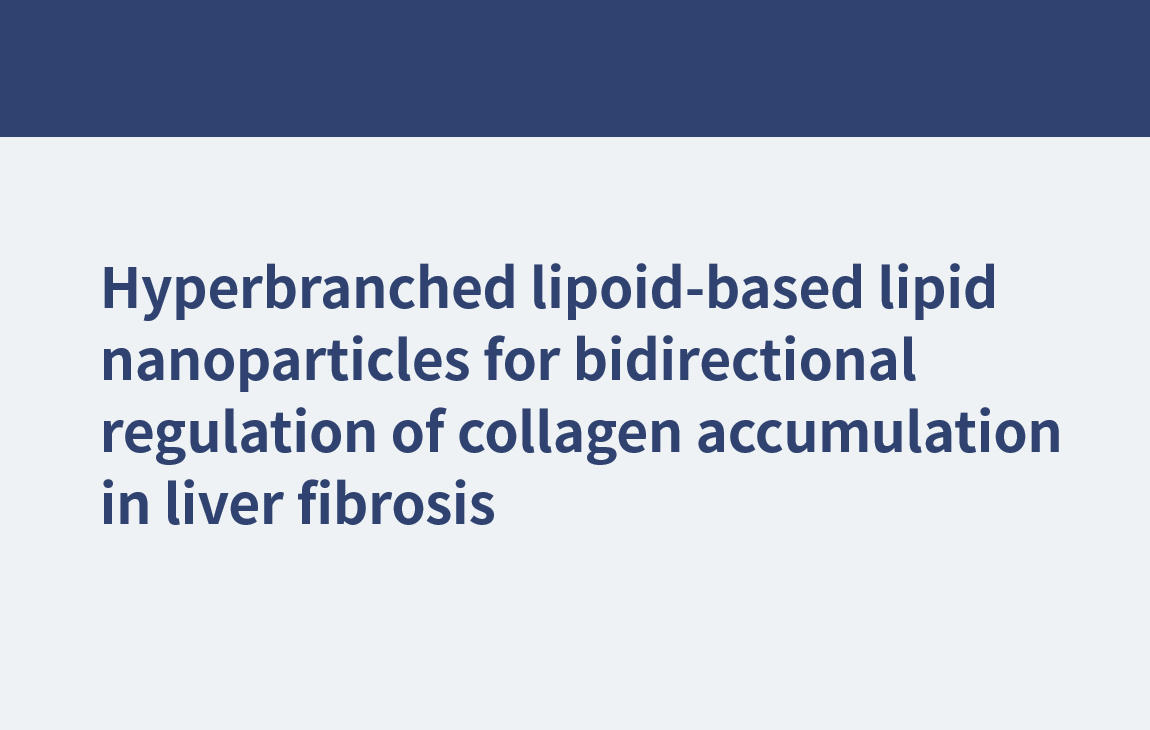 超支化脂质纳米颗粒双向调节肝纤维化中胶原积累